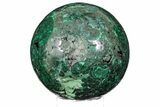 Enormous, Flowery, Polished Malachite Sphere ( lbs) - Congo #192007-2